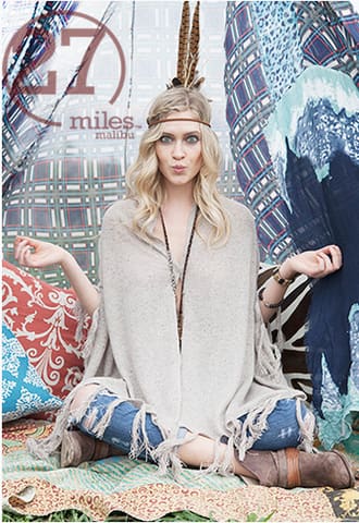 27 miles malibu fringe chumash poncho st louis lusso