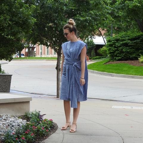 wai ming cape dress
