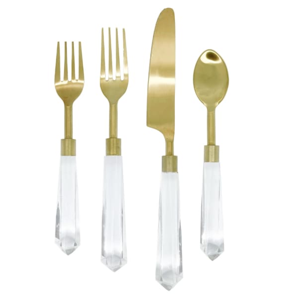 clear acrylic flatware set - 4 piece - Home & Gift