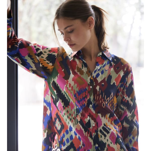 SHIRT DONIA SILK IKAT - Clothing & Accessories