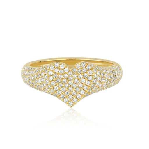 DIAMOND HEART SIGNET RING - Jewelry